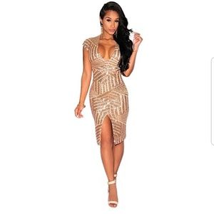 ROSE GOLD MINI DRESS